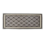 Grey bath runner, 50 x 120cm, with a non-slip base.