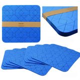 Blue felt placemats, set of 8.