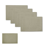 PVC reversible table placemats, set of 4.