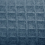 Cotton Waffle Blanket Dusk Blue Single