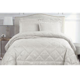 Hotel Living white jacquard comforter, king size.