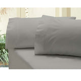 Revive grey cotton bed sheets, double size.