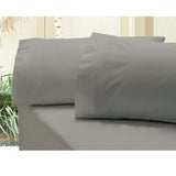 Revive grey cotton bed sheets, double size.