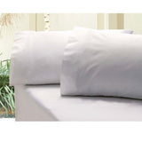Revive white cotton bed sheets, king size.