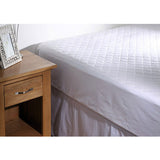 Cotton quilted mattress protector, 35cm, single size.