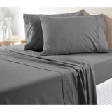 Grey cotton sheet, queen size.