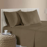 Bamboo cotton bed sheets, queen size, breathable.