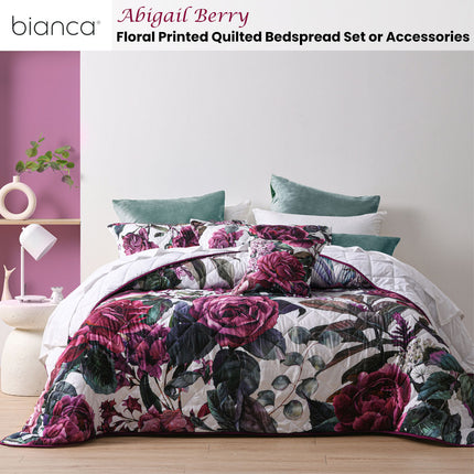 Bianca Abigail Berry Floral Printed Quilted Bedspread Set King