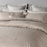 Bianca Bellagio Gold 6 Pcs Jacquard Geometric Comforter Set Queen/King