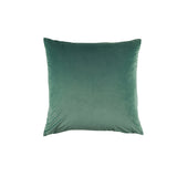 Bianca sage velvet square cushion, 43 x 43 cm.