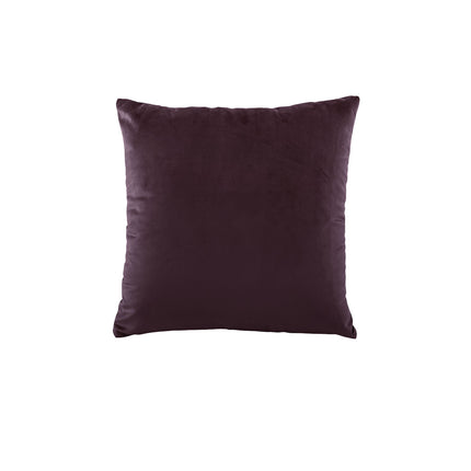 Bianca Vivid Coordinates Square Velvet Cushion Plum 43 x 43cm