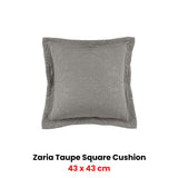 Bianca Zaria Taupe Square Filled Cushion 43 x 43cm