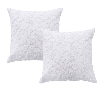 Bianca Pair of Ella White European Pillowcases 65 x 65cm