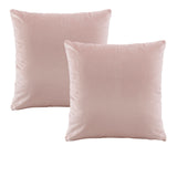 Bianca blush velvet pillowcases, 65 x 65 cm.