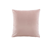 Blush velvet square cushion, 43 x 43 cm.