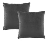 Bianca Coal velvet pillowcases, 65 x 65 cm.