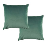Bianca sage velvet pillowcases, 65 x 65 cm.