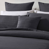 Bianca Kahlani Charcoal Waffle Quilt Cover Set Queen