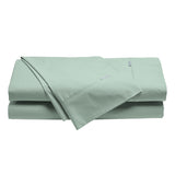 Bianca sage cotton percale sheet, double size.