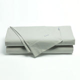 Silver cotton percale sheet, double size.