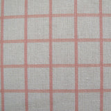 Cotton Grid Checks Oblong Table Cloth Coral 130 x 180cm