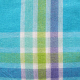 Cotton Plaid Checks Round Table Cloth 180cm Diameter Blue