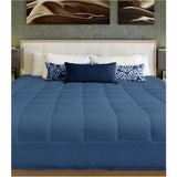 Navy cushion quilt, single size, lightweight.