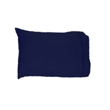 Navy cotton pillowcase.