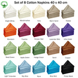 Hoydu Set of 8 Cotton OR Poly Cotton Napkins Copper