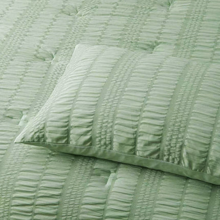 Accessorize Seersucker Sage 3 Piece Polyester Comforter Set Queen