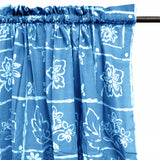 Innovations blue polyester floral curtains.