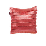 Coral cotton filled cushion.