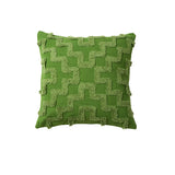 Accessorize green filled square cushion.