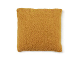 Brown sherpa square cushion.