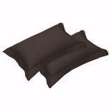 Chocolate egyptian cotton standard pillowcases.
