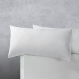 Accessorize white polyester pillowcases, king size.