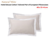 Accessorize Pair of  White/Natural Tailored Hotel Deluxe Cotton Standard Pillowcases