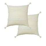 Accessorize off white cotton pillowcases.