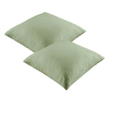 Vintage Homewares sage linen pillowcases.
