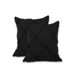 Accessorize Puffy black pillowcases, 2 pce.
