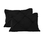 Accessorize black standard pillowcases, 2 pce.