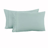 Blue pillowcases.