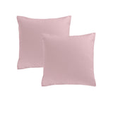Blush cotton pillowcases.