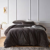 Vintage grey cotton quilt cover, king size.