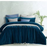 Blue cotton quilt cover, super king size.