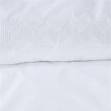 Riviera Maison Elowen White Cotton Quilt Cover Set King