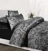 Accessorize black quilt cover, double size.