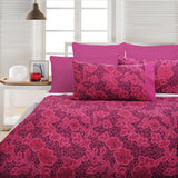 Accessorize pink quilt cover, king size.