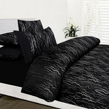 Accessorize black quilt cover, double size.