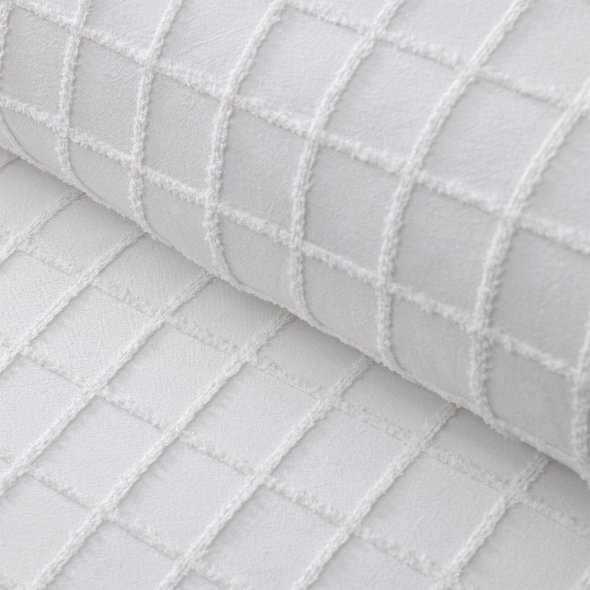 Vintage Design Homewares Parquet White Polyester Cotton Quilt Cover Set Double
